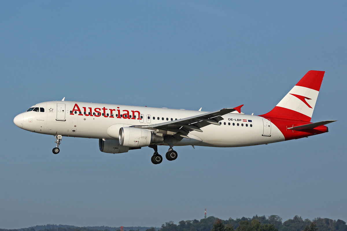 Austrian Airlines, OE-LBP, Airbus A320-214, msn: 797,  Neusiedlersee , 23.August 2024, ZRH Zürich, Switzerland.