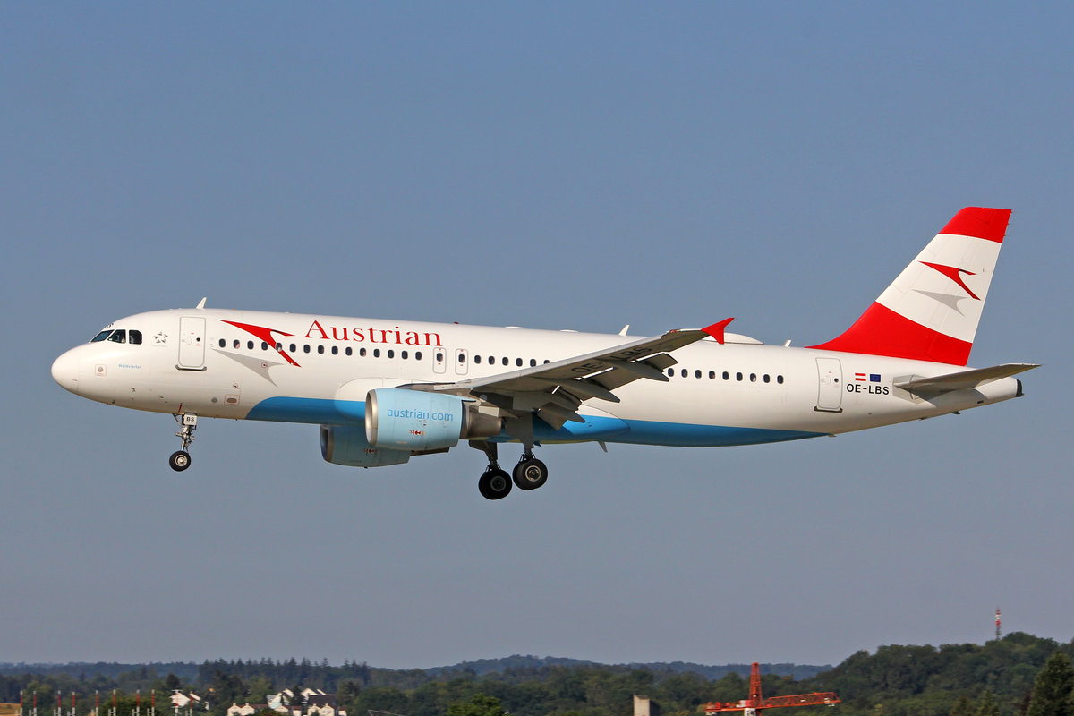 Austrian Airlines, OE-LBS, Airbus A320-214, msn: 1189,  Waldviertel , 09.Juli 2018, ZRH Zürich, Switzerland.