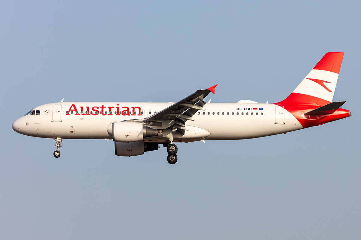 Austrian Airlines, OE-LBU, Airbus, A320-214, 24.02.2021, FRA, Frankfurt, Germany