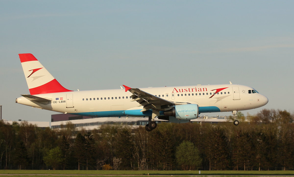Austrian Airlines, OE-LBW,(c/n 1678),Airbus A 320-214, 02.05.2016, HAM-EDDH, Hamburg, Germany (Name: Innviertel) 