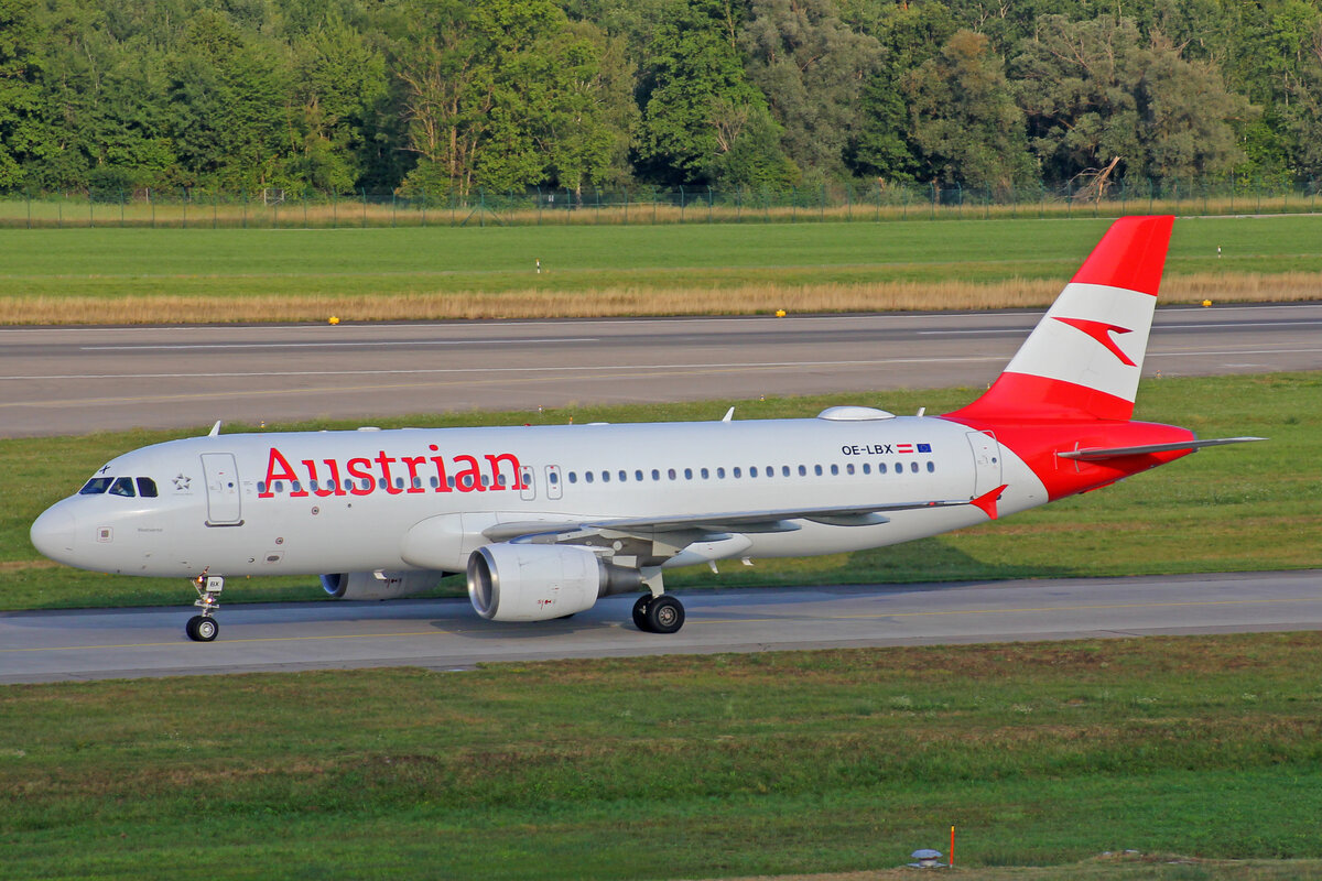 Austrian Airlines, OE-LBX, Airbus A320-214, msn: 1735,  Mostviertel , 30.Juli 2022, ZRH Zürich, Switzerland.