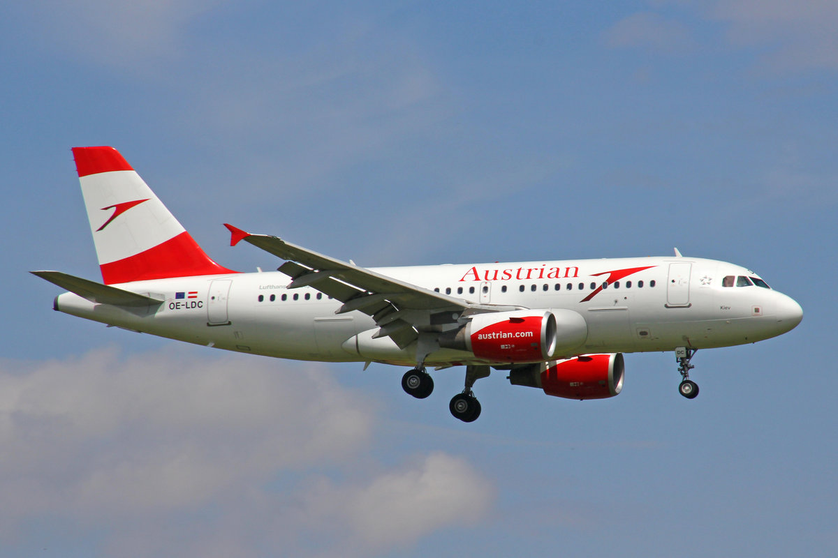 Austrian Airlines, OE-LDC, Airbus A319-112, msn: 2262, 28.Juni 2020, ZRH Zürich, Switzerland.