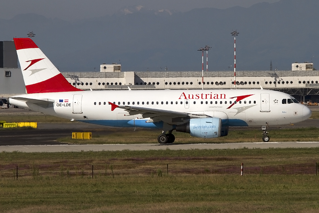Austrian Airlines, OE-LDE, Airbus, A319-112, 14.09.2013, MXP, Mailand, Italy 




