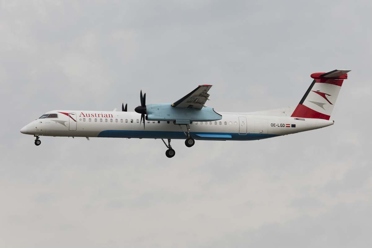 Austrian Airlines, OE-LGD, deHavilland, DHC-8-402Q, 01.04.2017, FRA, Frankfurt, Germany
