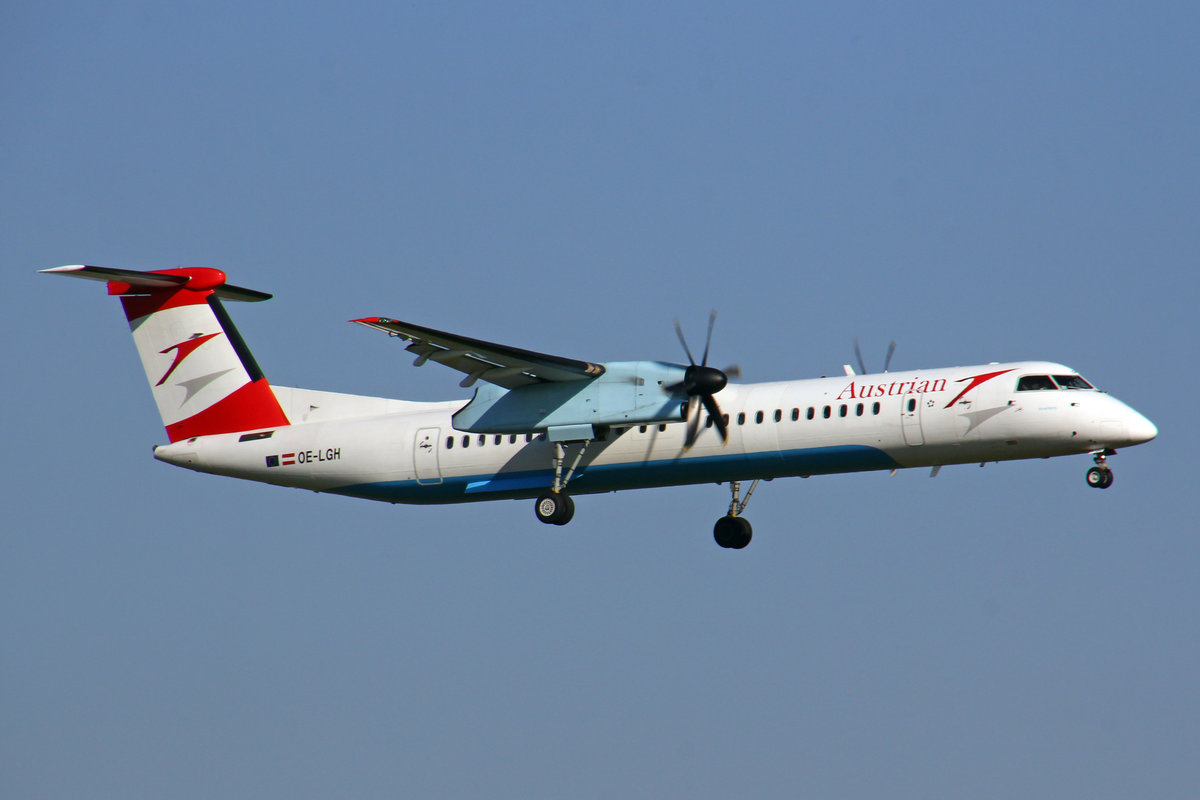 Austrian Airlines, OE-LGH, Bombardier DHC-8-402,  Vorarlberg , 03.November 2017, ZRH Zürich.