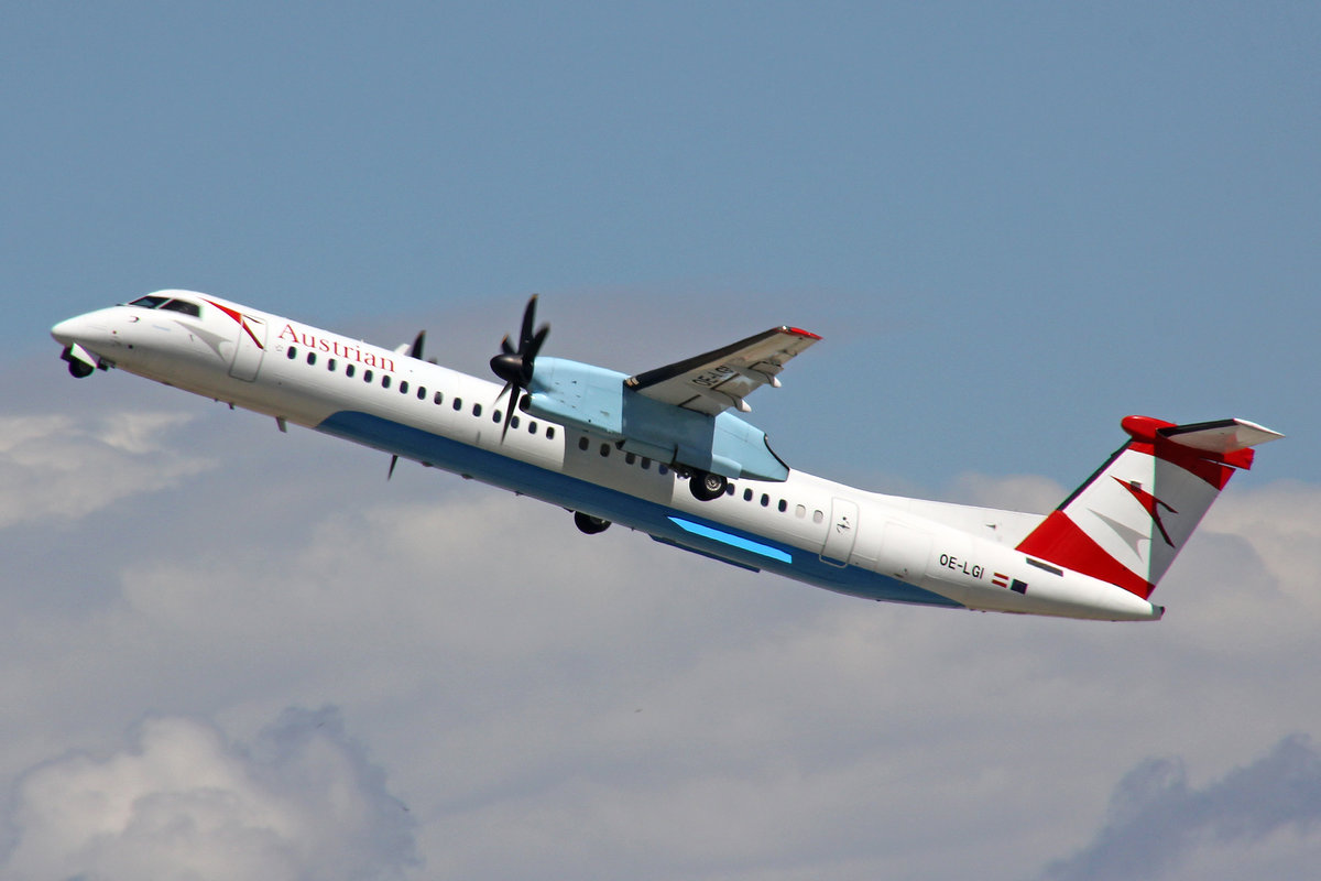 Austrian Airlines, OE-LGI, Bombardier DHC 8-402,  Eisenstadt , 13.Mai 2017, ZRH Zürich, Switzerland.