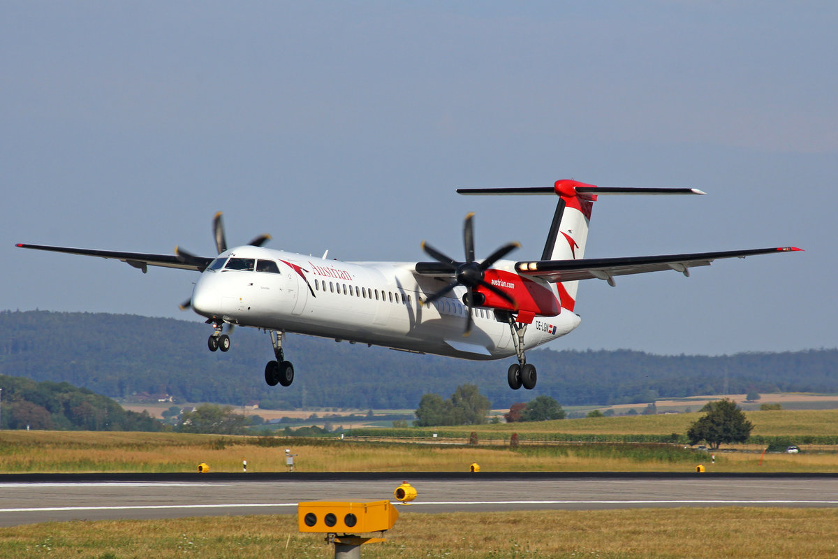 Austrian Airlines, OE-LGN, Bombardier DHC-8 402, msn: 4326,  Gmunden , 01.August 2018, ZRH Zürich, Switzerland.