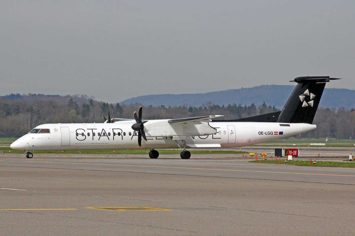 Austrian Airlines, OE-LGQ, Bombardier DHC-8-401, msn: 4003,  Wilder Kaiser , 14.April 2018, ZRH Zürich, Switzerland.