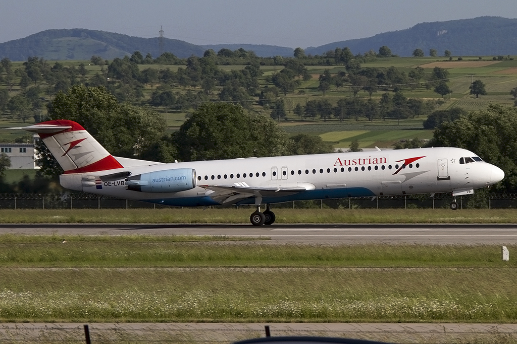 Austrian Airlines, OE-LVB, Fokker, F-100, 02.06.2015, STR, Stuttgart, Germany 



