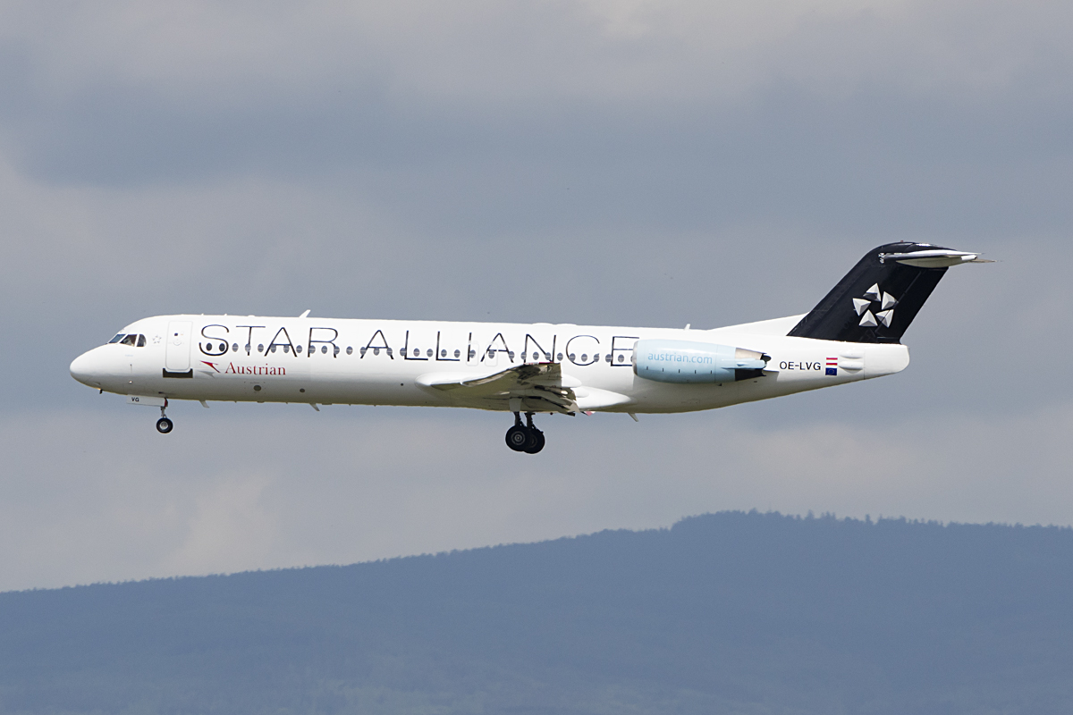 Austrian Airlines, OE-LVG, Fokker, F-100, 21.05.2016, FRA, Frankfurt, Germany 



