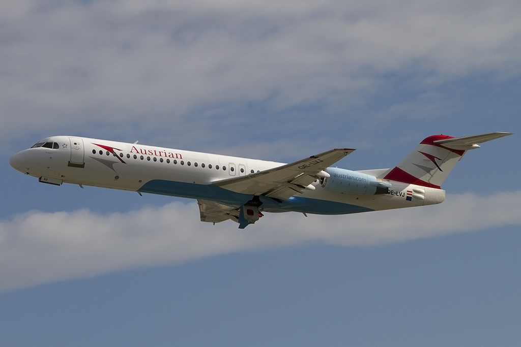 Austrian Airlines, OE-LVJ, Fokker, F-100, 03.06.2015, STR, Stuttgart, Germany 





