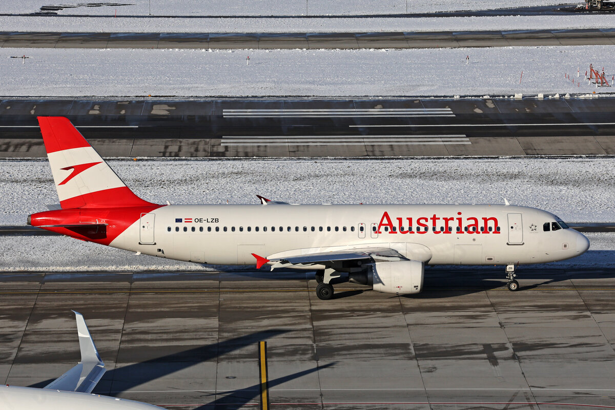 Austrian Airlines, OE-LZB, Airbus A320-214, msn: 3268, 19.Januar 2024, ZRH Zürich, Switzerland.