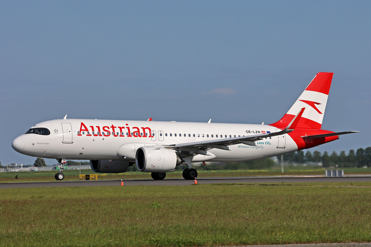 Austrian Airlines, OE-LZN, Airbus A320-271N, msn: 10904,  Donau-Auen , 19.Mai 2023, AMS Amsterdam, Netherlands.