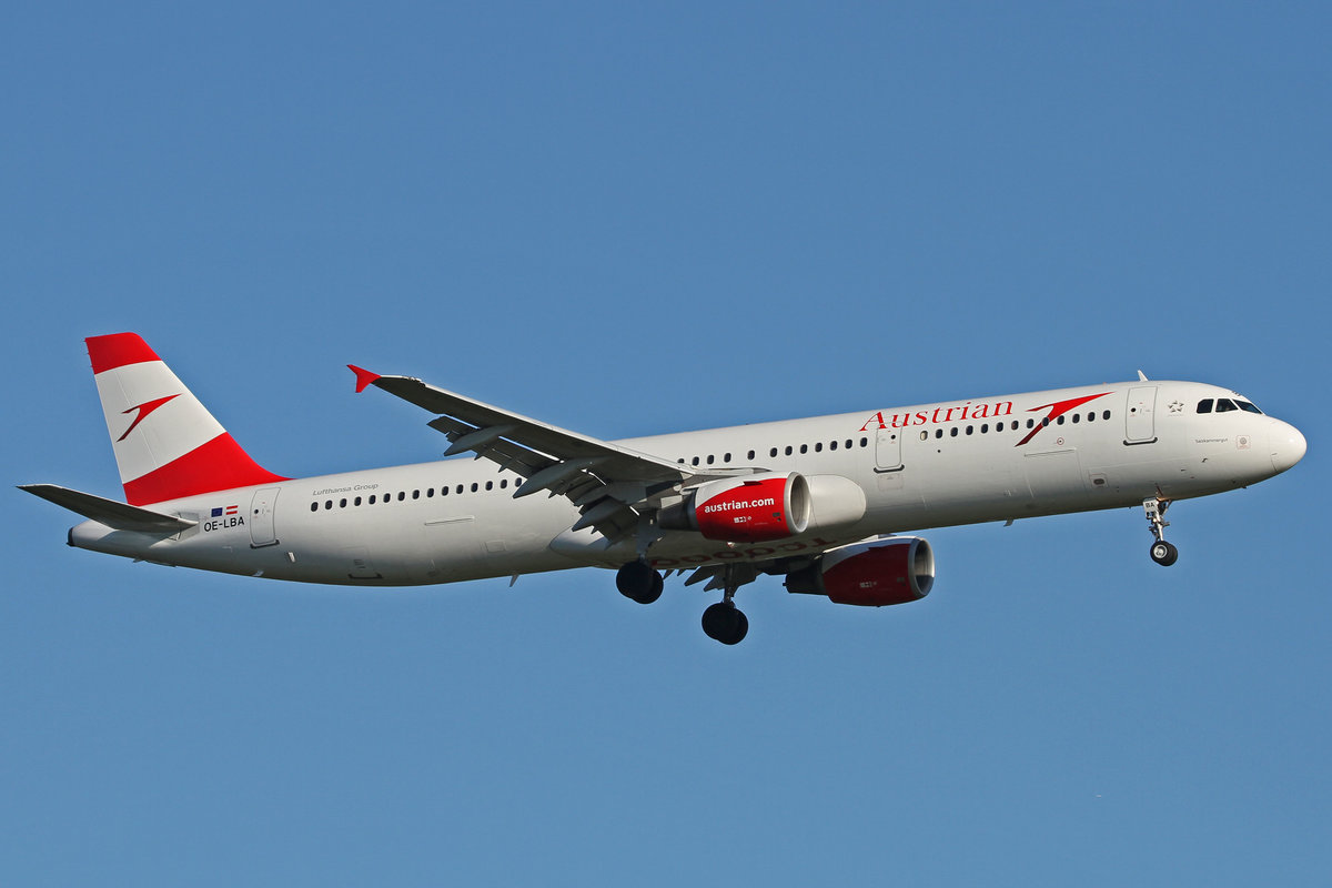 Austrian Airlines (OS-AUA), OE-LBA  Salzkammergut , Airbus, A 321-211, 24.08.2016, FRA-EDDF, Frankfurt, Germany