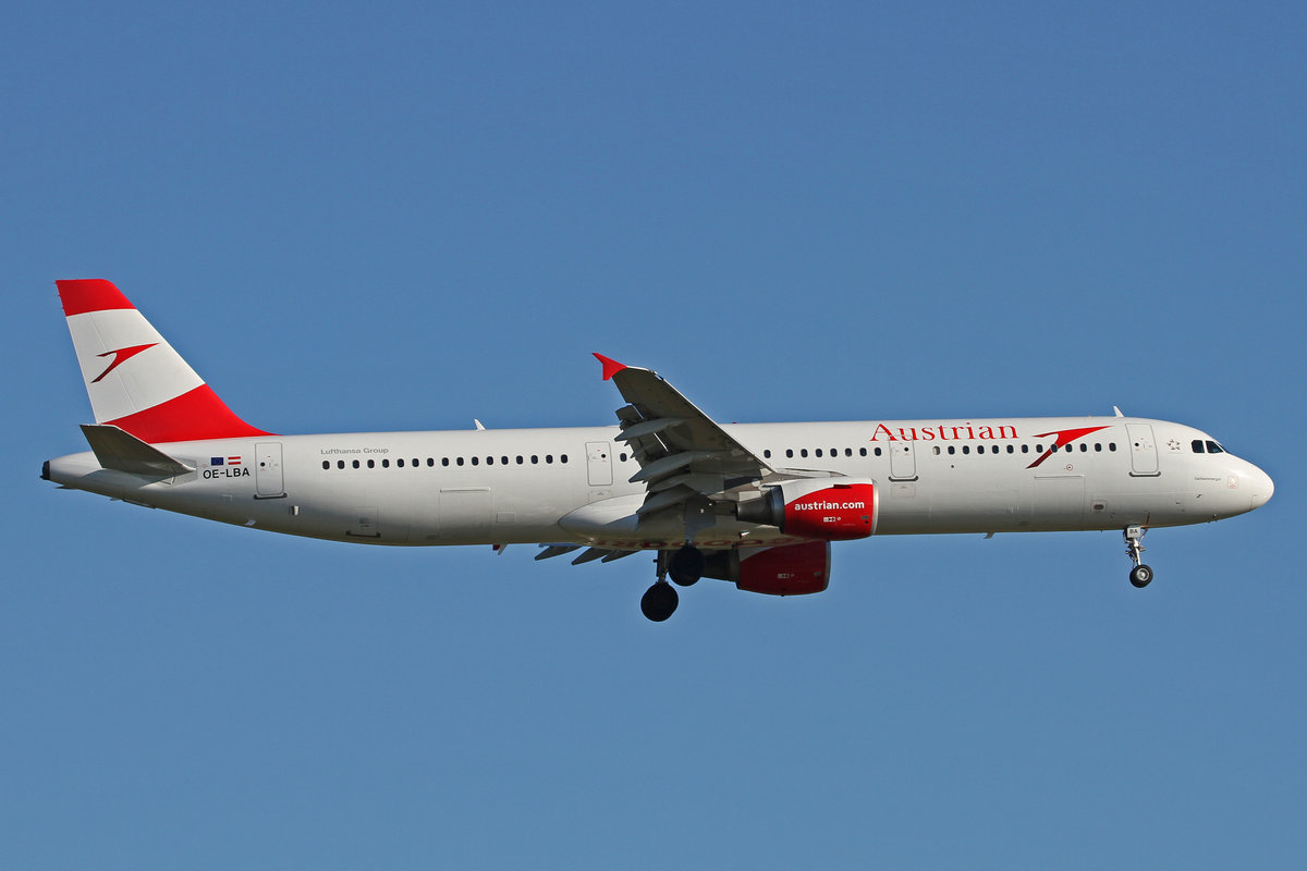 Austrian Airlines (OS-AUA), OE-LBA  Salzkammergut , Airbus, A 321-211, 24.08.2016, FRA-EDDF, Frankfurt, Germany