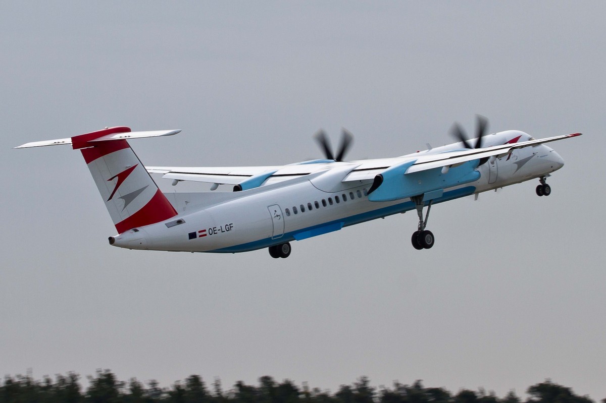 Austrian Airlines (OS/AUA), OE-LGF  Niederösterreich , Bombardier, DHC-8-402Q Dash-8, 17.04.2015, FRA-EDDL, Frankfurt, Germany