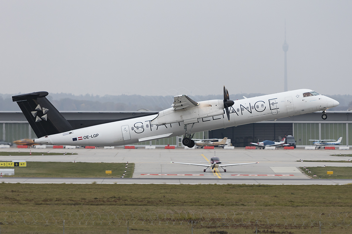 Austrian Arrows, OE-LGP, Bombardier, DHC-8 402, 04.11.2018, STR, Stuttgart, Germany 

