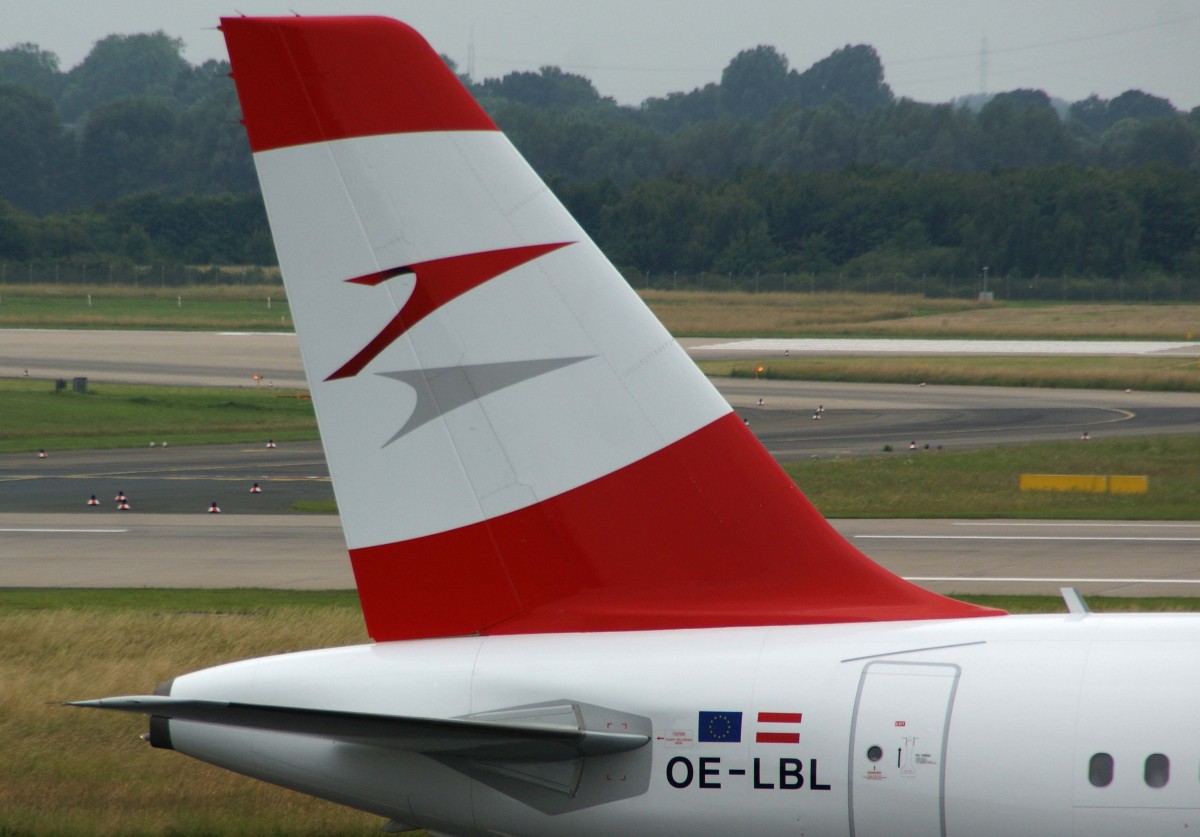 Austrian, OE-LBL  Ausseerland , Airbus, A 320-200 (Seitenleitwerk/Tail), 01.07.2013, DUS-EDDL, Dsseldorf, Germany 