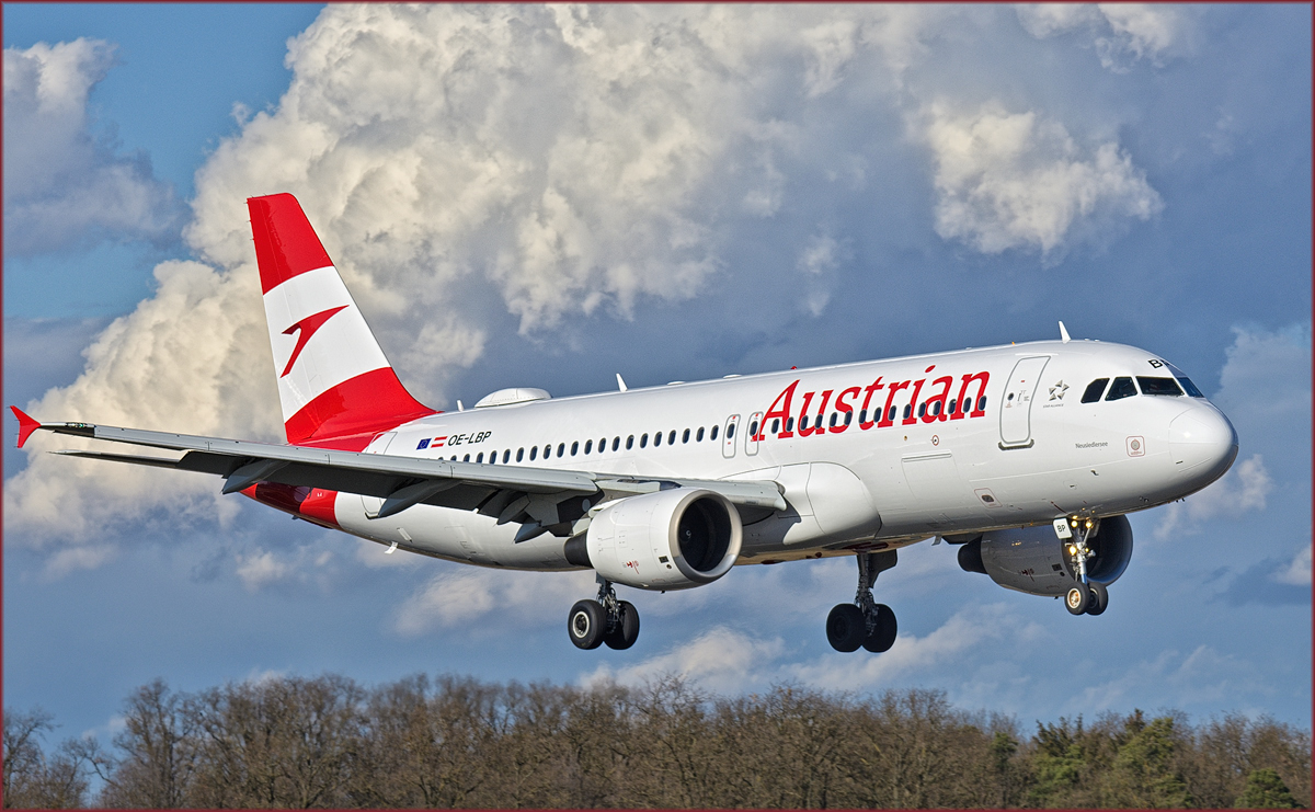 Austrian OE-LBP; Airbus A320; Maribor Flughafen MBX, Trainingsflug; 5.3.2019