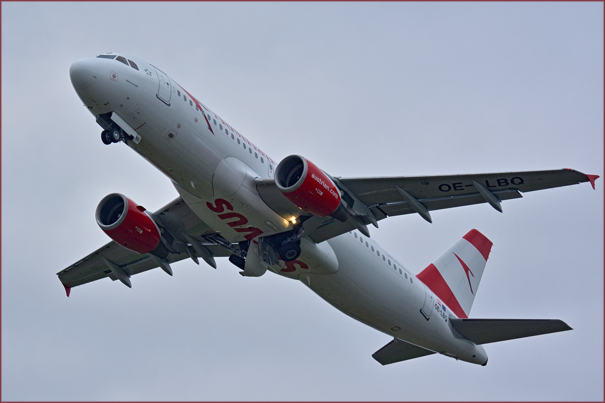Austrian OE-LBQ; Airbus A320-214; Maribor Flughafen MBX, Trainingsflug; 6.4.2019