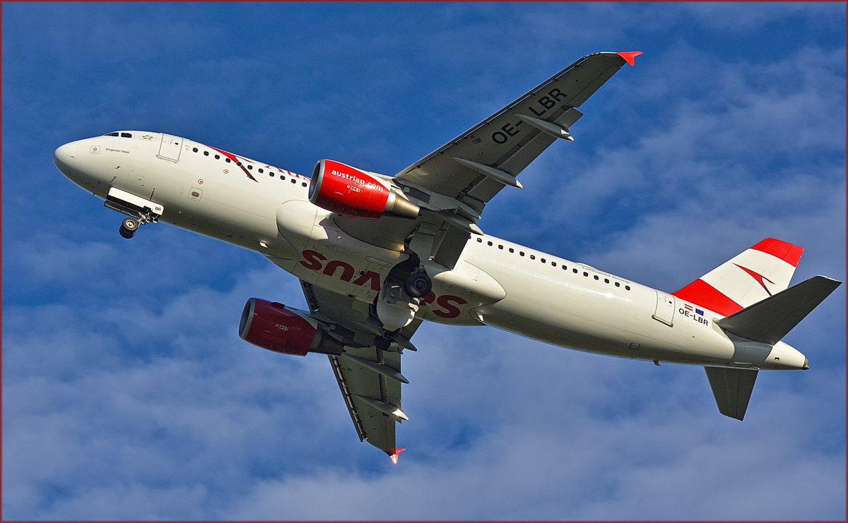 Austrian OE-LBR; Airbus A 320; Maribor Flughafen MBX, Trainingsflug; 4.12.2018