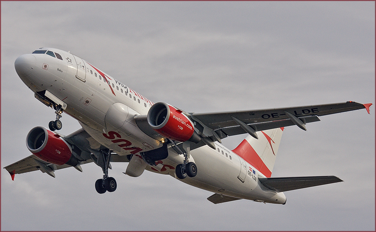 Austrian OE-LDE; Airbus A319; Maribor MBX; 4.1.2018