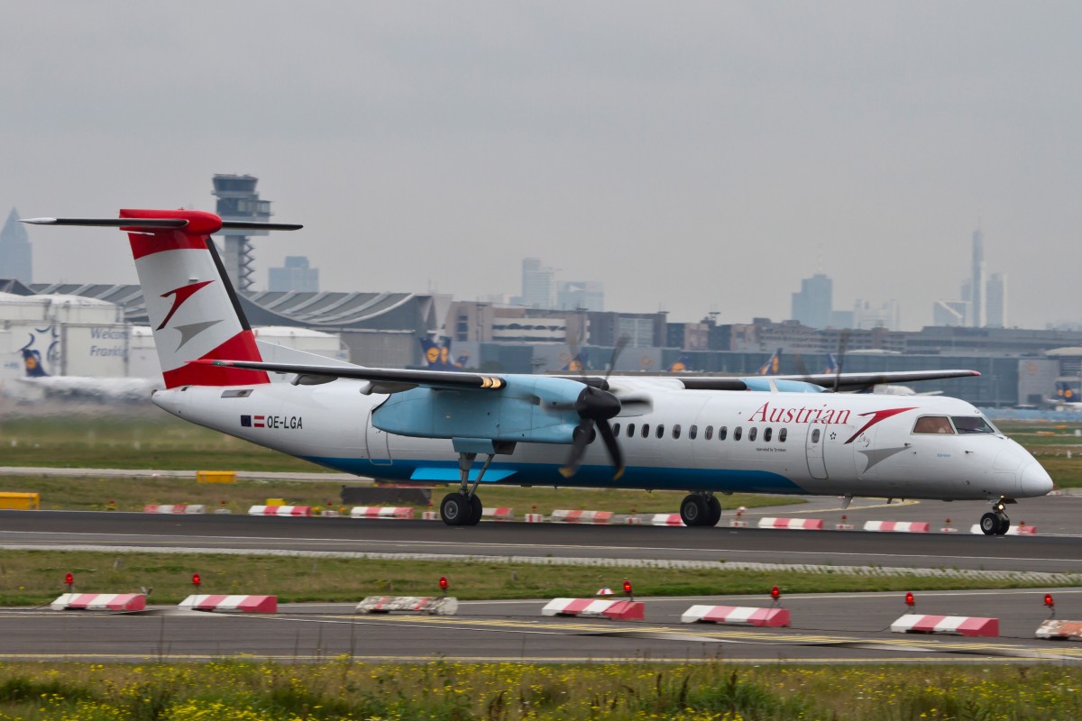 Austrian, OE-LGA  Kärnten , Bombardier, DHC-8 Q-400, 15.09.2014, FRA-EDDF, Frankfurt, Germany