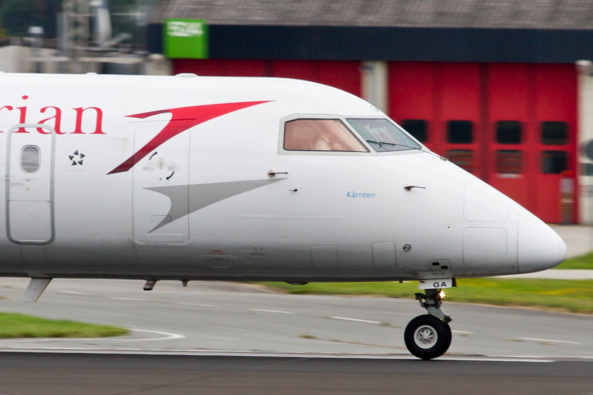 Austrian, OE-LGA  Kärnten , Bombardier, DHC-8 Q-400 (Bug/Nose), 15.09.2014, FRA-EDDF, Frankfurt, Germany