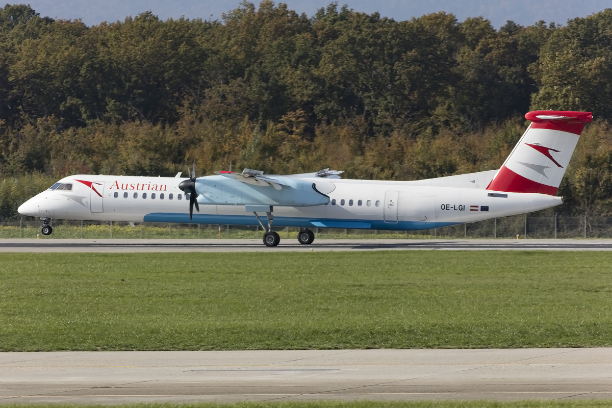 Austrian, OE-LGI, deHavilland, DHC-8 Dash8, 17.10.2015, GVA, Geneve, Switzerland



