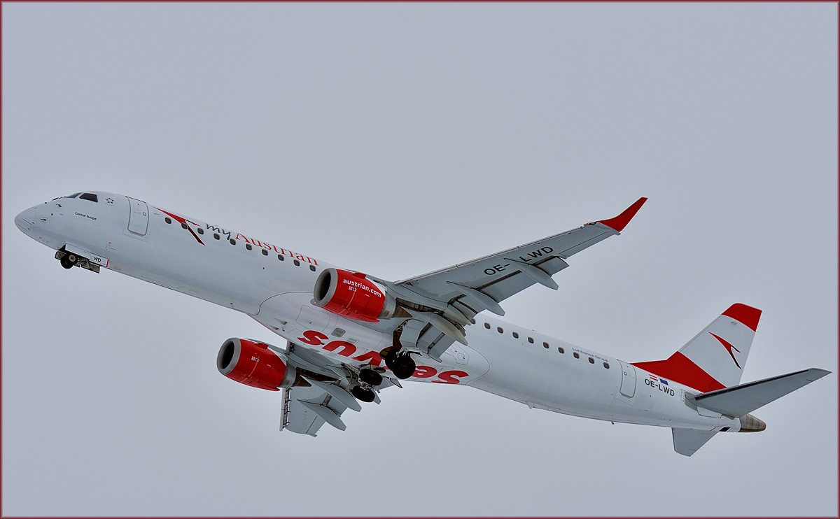 Austrian OE-LWD; Embraer ERJ195LR; Maribor MBX, Trainingsflug; 15.2.2018