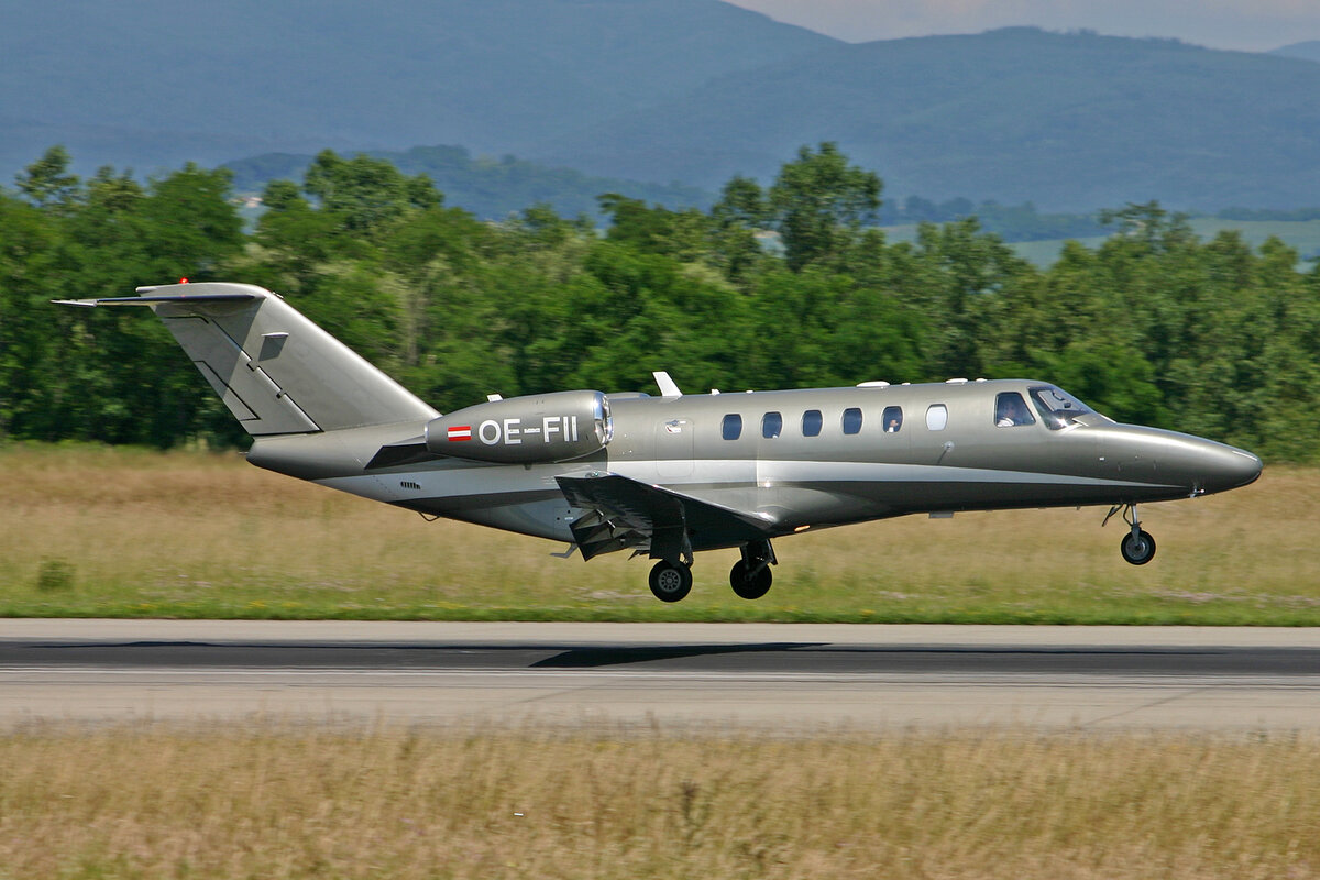 Avcon Jet, OE-FII, Cessna 525A CitationJet CJ2+, msn: 525A-0321, 21.Juni 2008, BSL Basel - Mühlhausen, Switzerland.