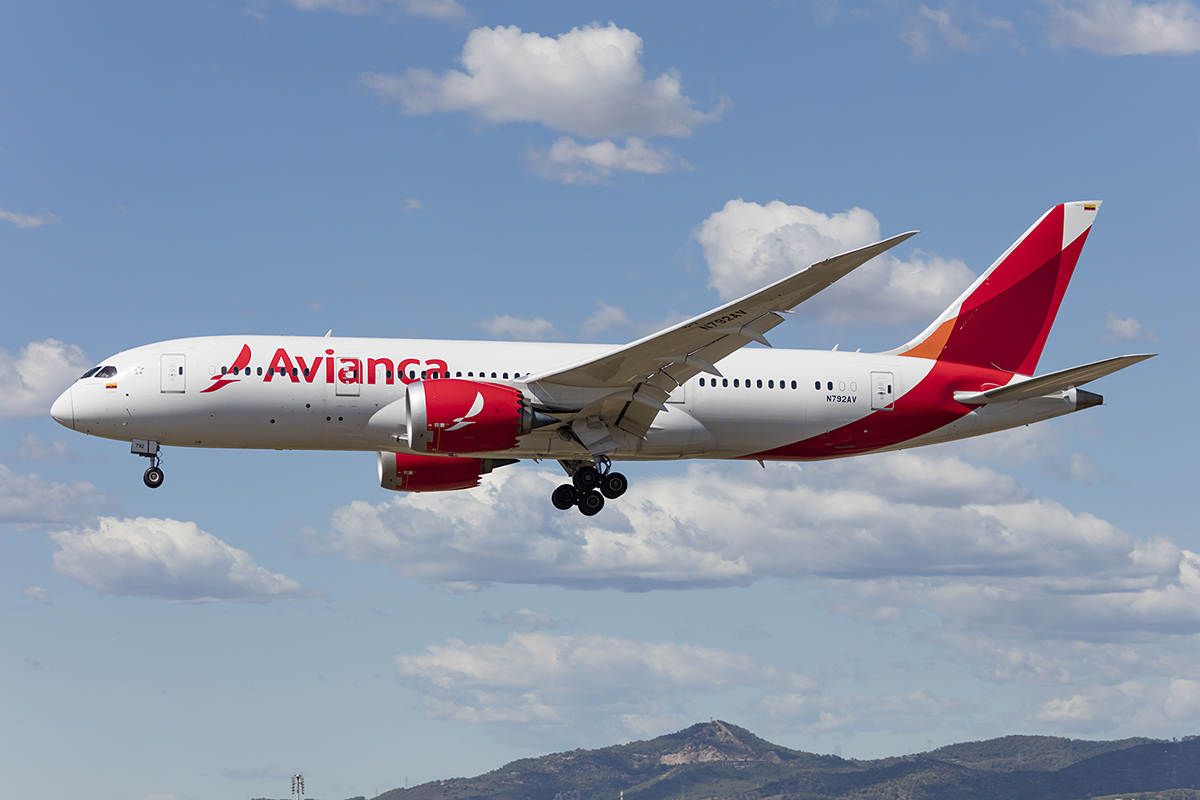 Avianca, N792AV, Boeing, B787-8 Dreamliner, 10.09.2017, BCN, Barcelona, Spain

