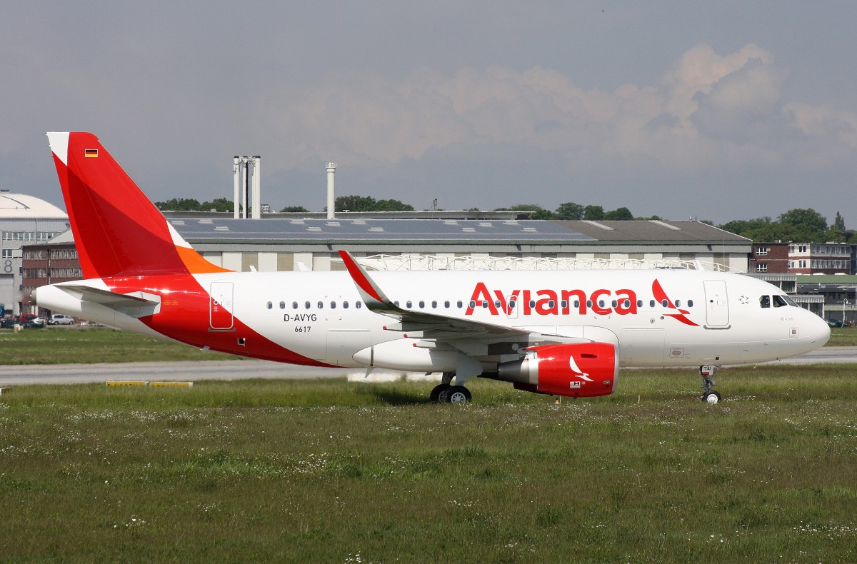 Avianca,D-AVYG,Reg.N741AV,(c/n 6617),Airbus A319-115(SL),20.05.2015,XFW-EDHI,Hamburg-Finkenwerder,Germany