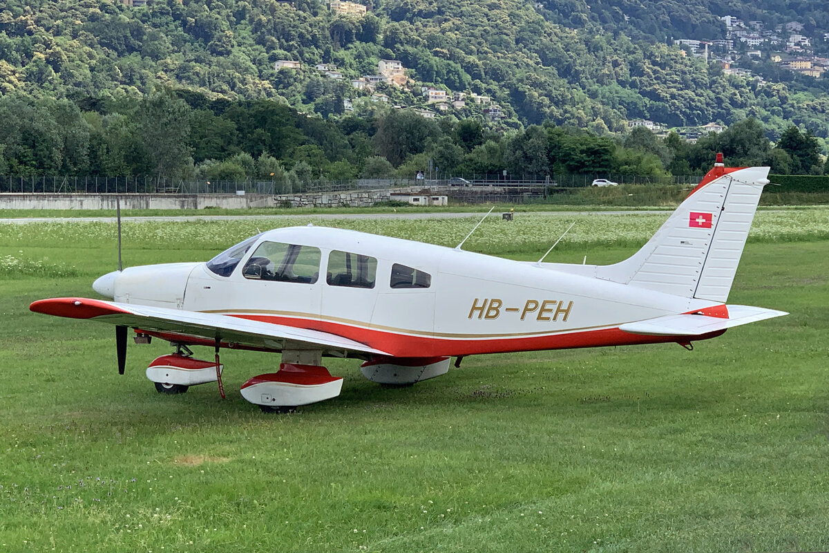 Avilù SA, HB-PEH, Piper, PA-28-181 Archer II, msn:28-7990531, 26.Juni 2021, LUG Lugano, Switzerland.