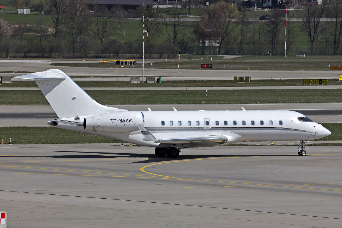 Axis Aviation San Marino, T7-MASHI, Bombardier Global 5000, msn: 9707, 03.April 2026, ZRH Zürich, Switzerland.