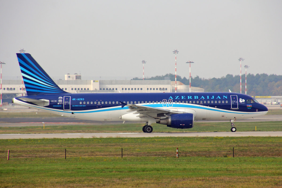 Azerbaijan Airlines, 4K-AZ83, Airbus A320-214, msn: 2685, 16.Oktober 2018, MXP Milano-Malpensa, Italy.