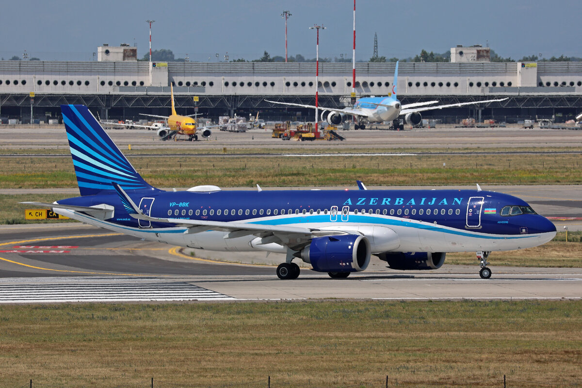Azerbaijan Airlines, VP-BBK, Airbus A320-251N, msn: 12764,  Aghdere , 10.Juli 2026, MXP Milano Malpensa, Italy.