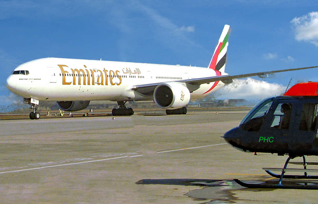 B 777-300ER Emirates A6-ENB taxy in Islamabad/Pakistan - 16.02.2009