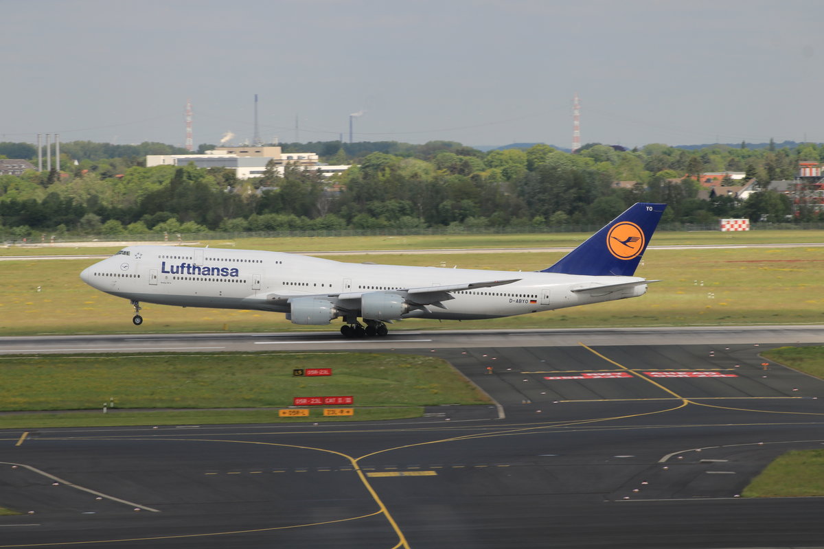 B747-8i , D-ABYO, Lufthansa, Düsseldorf, 9.5.19