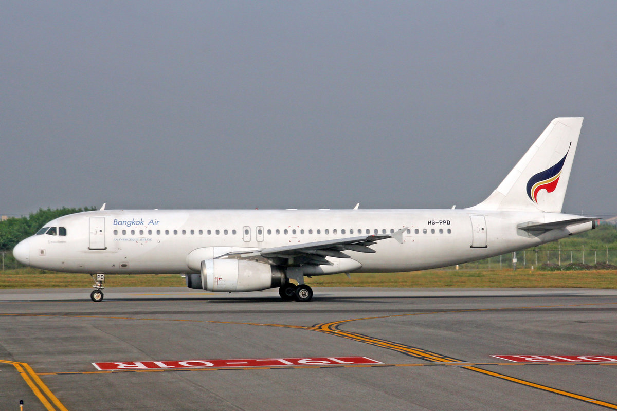 Bangkok Airways, HS-PPD, Airbus A320-232, msn: 2531, 12.November 2017,  BKK Bangkok Suvarnabhumi, Thailand.