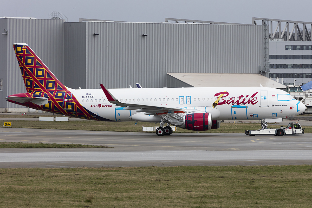 Batik Air, D-AXAX (later Reg.: PK-LZJ), Airbus, A320-214, 18.03.2019, XFW, Hamburg-Finkenwerder, Germany 




