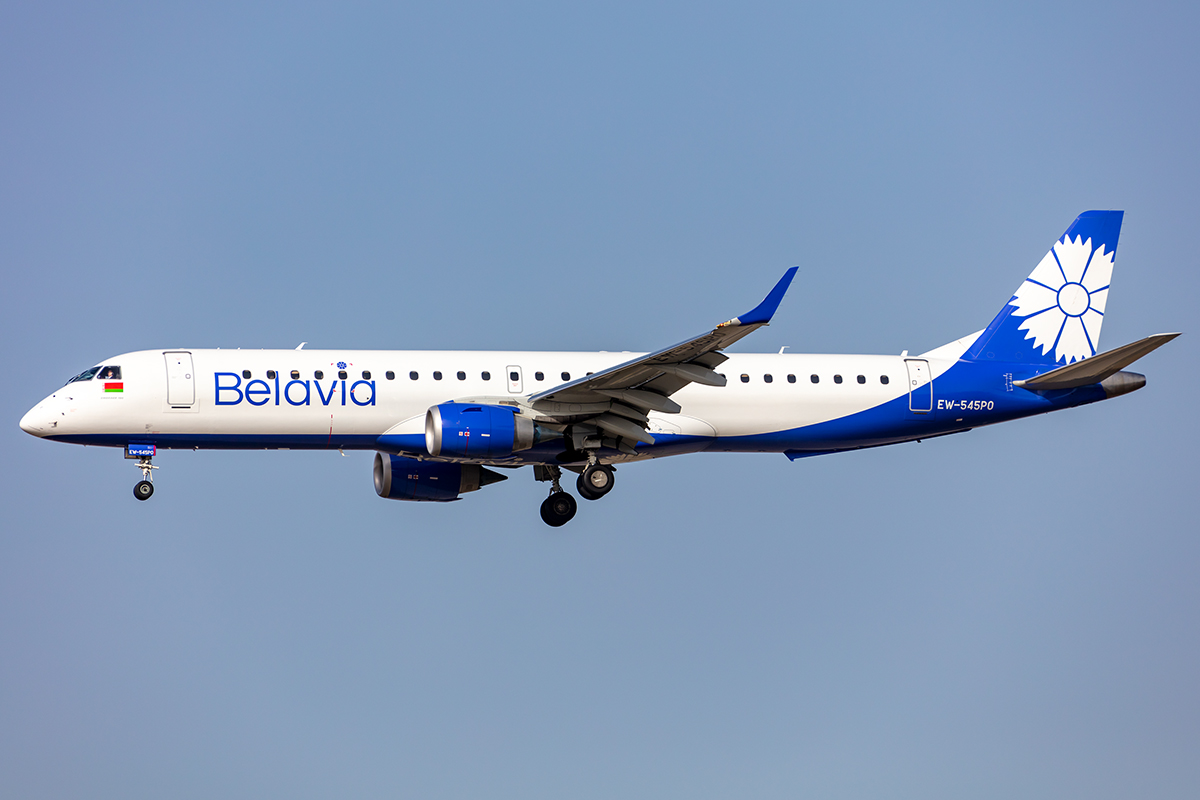 Belavia, EW-545PO, Embraer, 195, 24.02.2021, FRA, Frankfurt, Germany