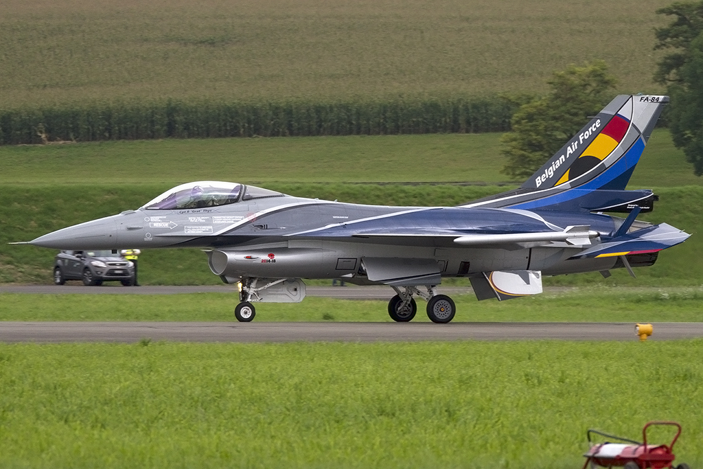 Belgium Air Force, FA-84, Sabca, F-16AM Flighting Falcon, 30.08.2014, LSMP, Payerne, Switzerland 





