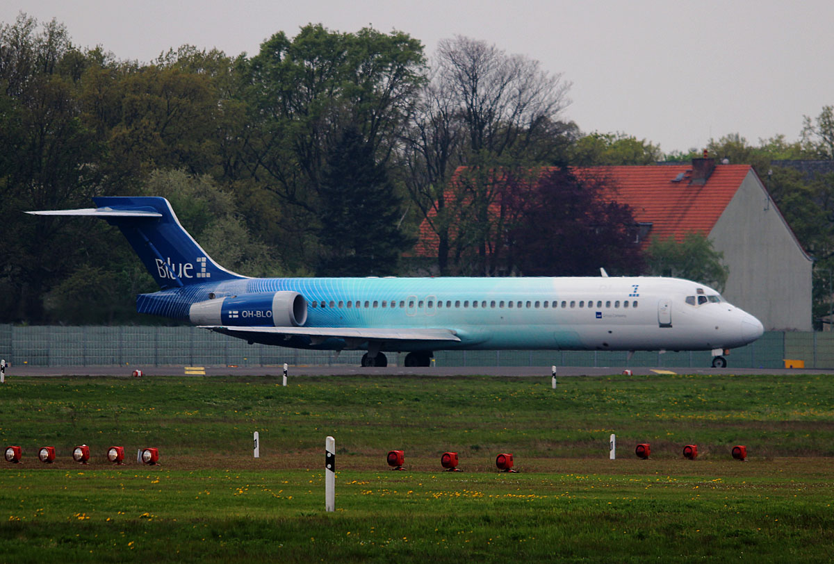 Blue 1 B 717-2K9 OH-BLO kurz vor dem Start in Berlin-Tegel am 01.05.2015
