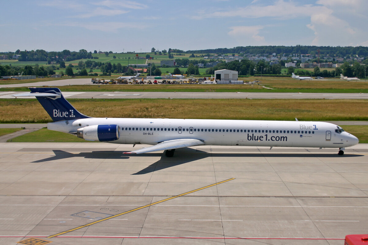 Blue 1, OH-BLE, McDonnell Douglas MD-90-30, msn: 53457/2138, 22.Juni 2008, ZRH Z�rich, Switzerland.