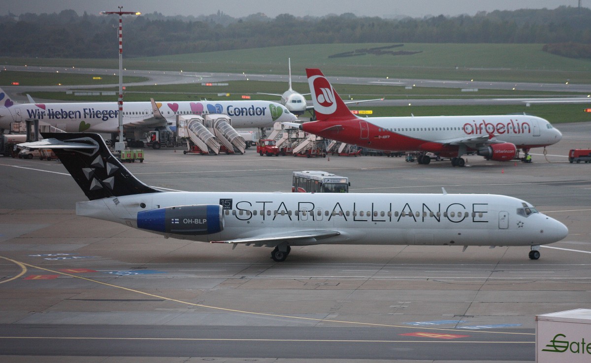 Blue 1, OH-BLP, (c/n 55064),Boeing 717-23S,17.10.2014, HAM-EDDH, Hamburg, Germany (STAR ALLIANCE cs)