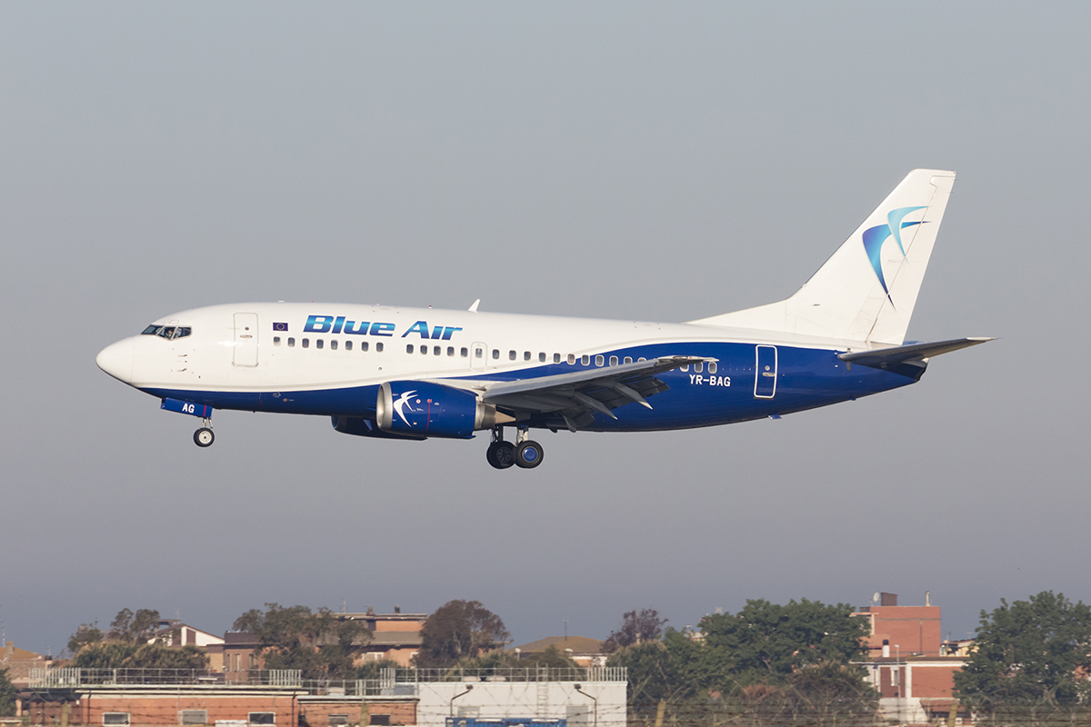 Blue Air, YR-BAG, Boeing, B737-5L9, 01.05.2017, FCO, Roma, Italy


