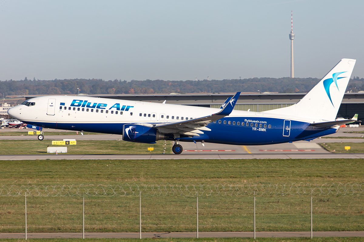Blue Air, YR-BMK, Boeing, B737-82R, 15.10.2019, STR, Stuttgart, Germany



