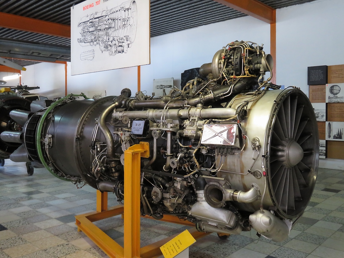 Boeing 707-Triebwerk Conway MK 508 von Rolls-Royce in der Flugausstellung Hermeskeil, 23.8.18