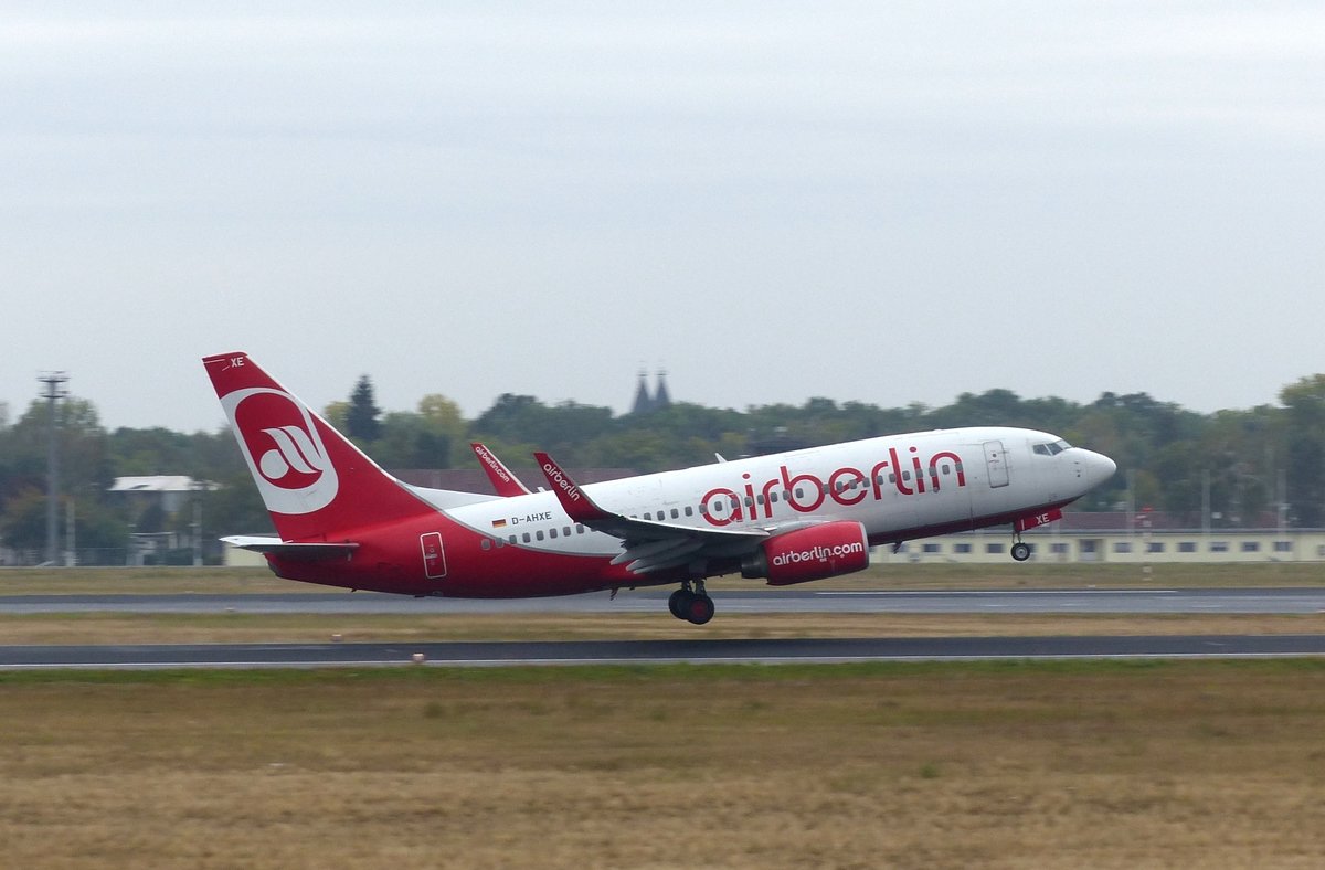 Boeing 737-7K5, D-AHXE, Air Berlin, Berlin-Tegel (TXL), 1.10.2016